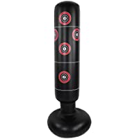 Saco de Boxeo para Ejercicios- Saco de Arena Inflable de pie- Saco de Torre con Soporte para Objetivo de Ejercicio Saco…